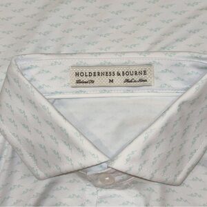 HOLDERNESS & BOURNE White wave pattern golf polo Shirt